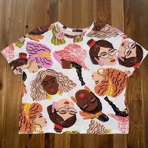 ZARA sisterhood faces t-shirt - Size Small